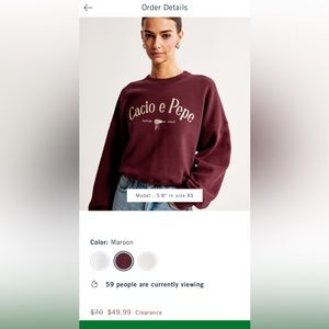 A&F Pasta Graphic Sunday Crew